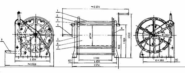 CB T3468-92 Marine Mooring Wire Rope Reel Type C 3.jpg